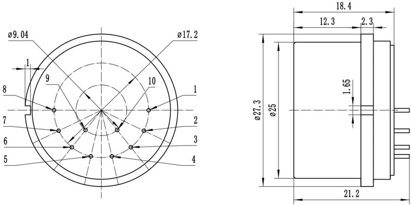 Quartz Flexure Accelerometer Dimensions