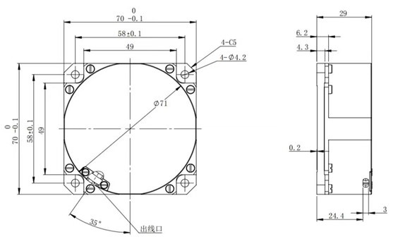 Fiber Optic Gyroscope Dimensions