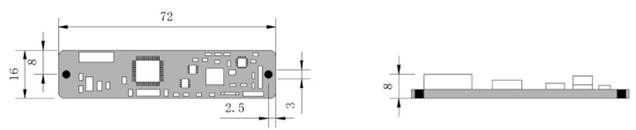 3D electronic compass Dimensions